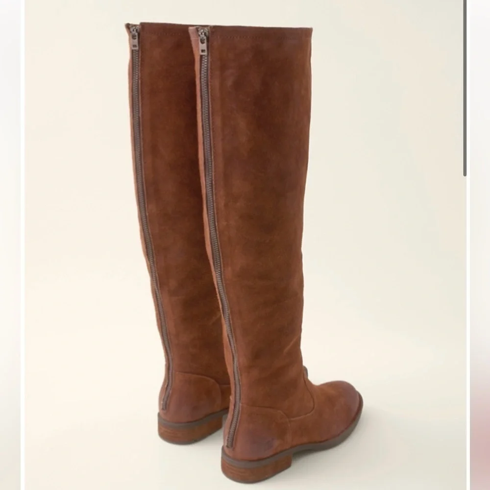 BORN | BORMAN Tall Knee High Boots Rust Suede Size 6.5